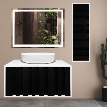 ست کابینت و روشویی مدل H37 به همراه آینه و باکس