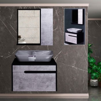 ست کابینت و روشویی مدل H10 به همراه آینه و باکس