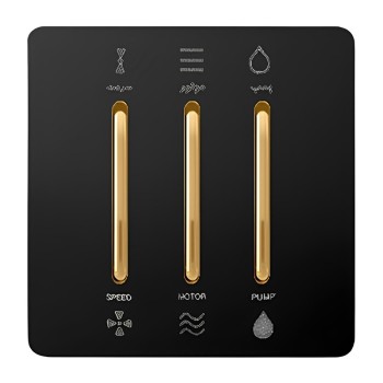 کلید کولر صنایع آسیا الکتریک مدل کریستال BLK-GLD