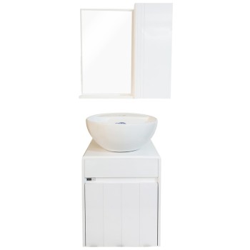 ست کابینت و روشویی سینا مدل آلیبرت 35 به همراه آینه باکس