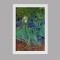 تابلو خندالو مدل دکوراتیو گل های زنبق ونگوگ van Gogh کد M16 مجموعه 2 عددی