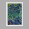 تابلو خندالو مدل دکوراتیو گل های زنبق ونگوگ van Gogh کد M16 مجموعه 2 عددی
