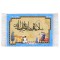 فرش ماشینی دیوارکوب اطلس آبی مدل خالدين کد T3524