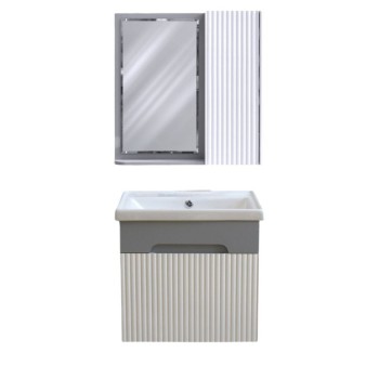 ست کابینت و روشویی بی اس سی مدل آنتیک همراه با آینه و باکس